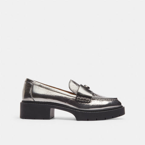 Coach Women's Grey Leah Platform Lug Sole Loafers | Coach In Lebanon