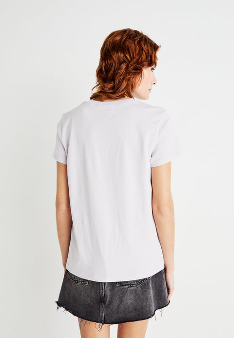 Levi's Women's Lavender The Perfect Tee Logo Print T-Shirt | Levi's In Lebanon