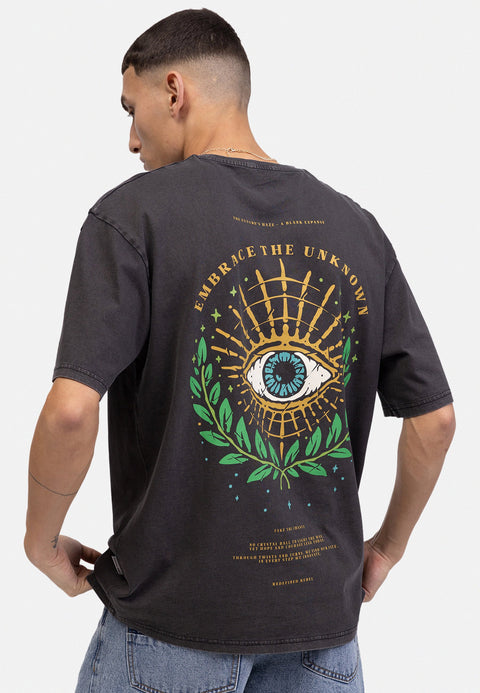 Redefined Rebel Men's Washed Black Boxy Fit T-Shirt | Redefined Rebel In Lebanon