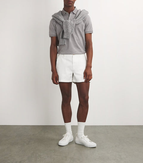 Polo Ralph Lauren Men's Gray Steel Heather Covered-Placket Polo T-Shirt | Polo Ralph Lauren In Lebanon