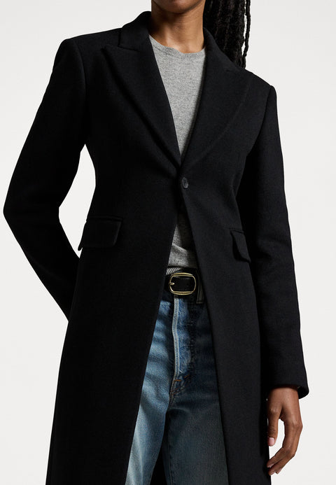 Lauren Ralph Lauren Women's Black Breasted Wool Coat |Lauren Ralph Lauren In Lebanon