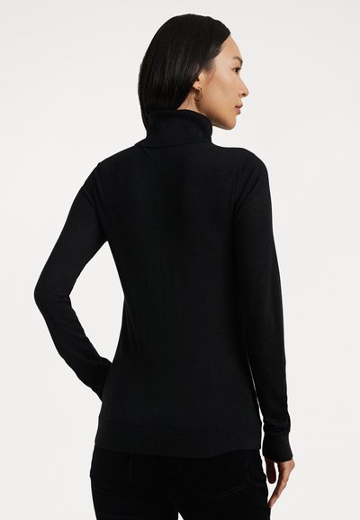 Lauren Ralph Lauren Women's Black High Neck Long Sleeve Top  |Lauren Ralph Lauren In Lebanon
