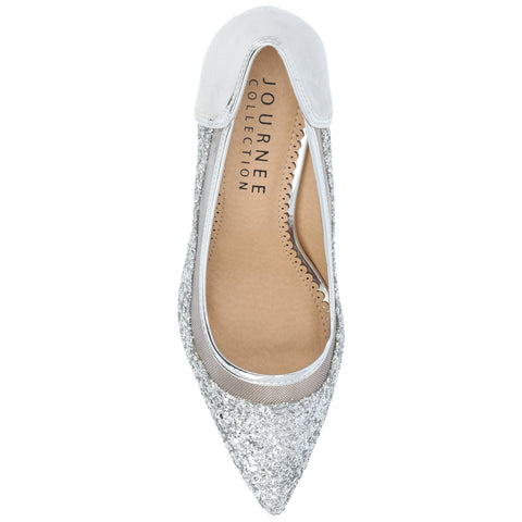 Journee Collection Women's Silver Kalani Heels | Journee Collection In Lebanon