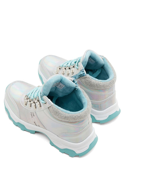 Reserved Girl's Silver & Light Blue Ankle Sneakers | Reserved In Lebanon