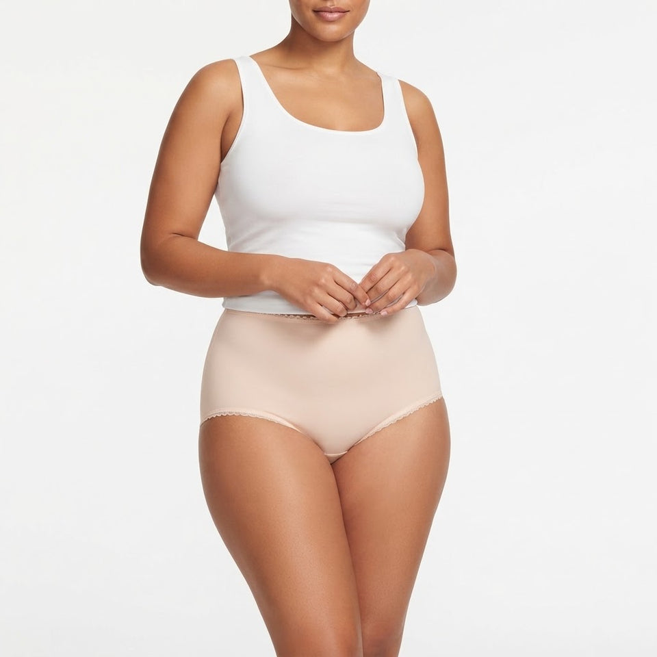 Bali Women's Nude Seamless High-Waisted Briefs