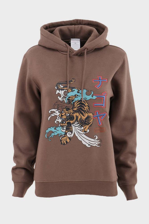 Celio Men's Beige Printed Long Sleeve Hoodie|Celio In Lebanon