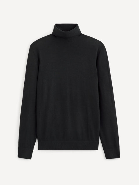 Celio Men's Black Feroll Turtleneck Blouse | Celio In Lebanon