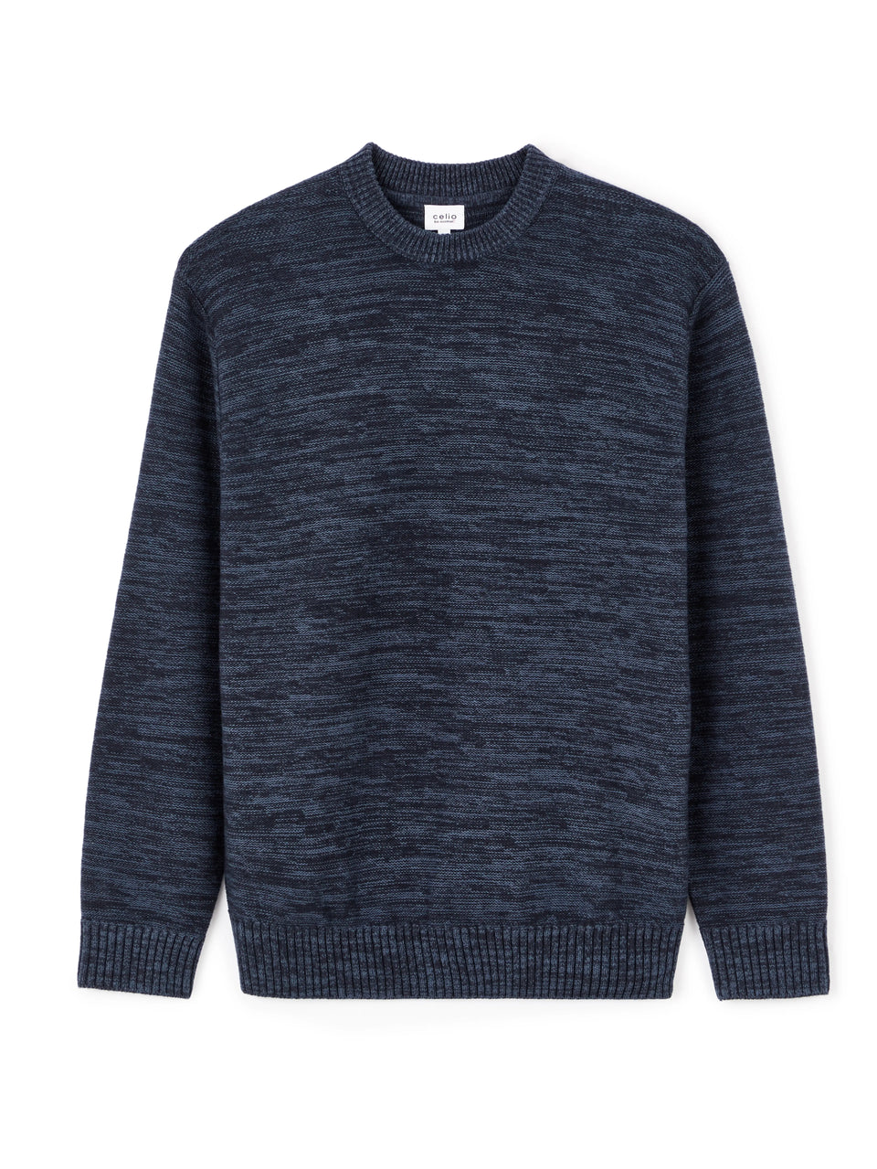 Celio Men's Navy Marled Crew Neck Sweater|Celio In Lebanon