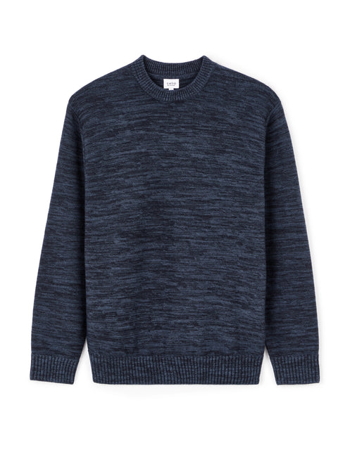 Celio Men's Navy Marled Crew Neck Sweater|Celio In Lebanon