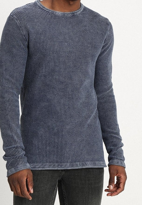 Redefined Rebel Men's Dark Blue Knitted Sweatshirt | Redefined Rebel In Lebanon