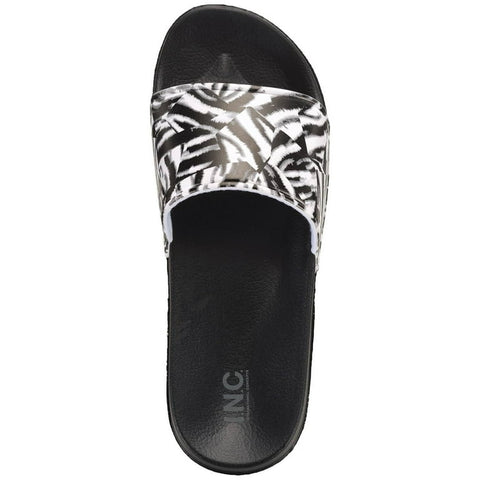 INC International concepts XANDER SLIPPERS blk/white print