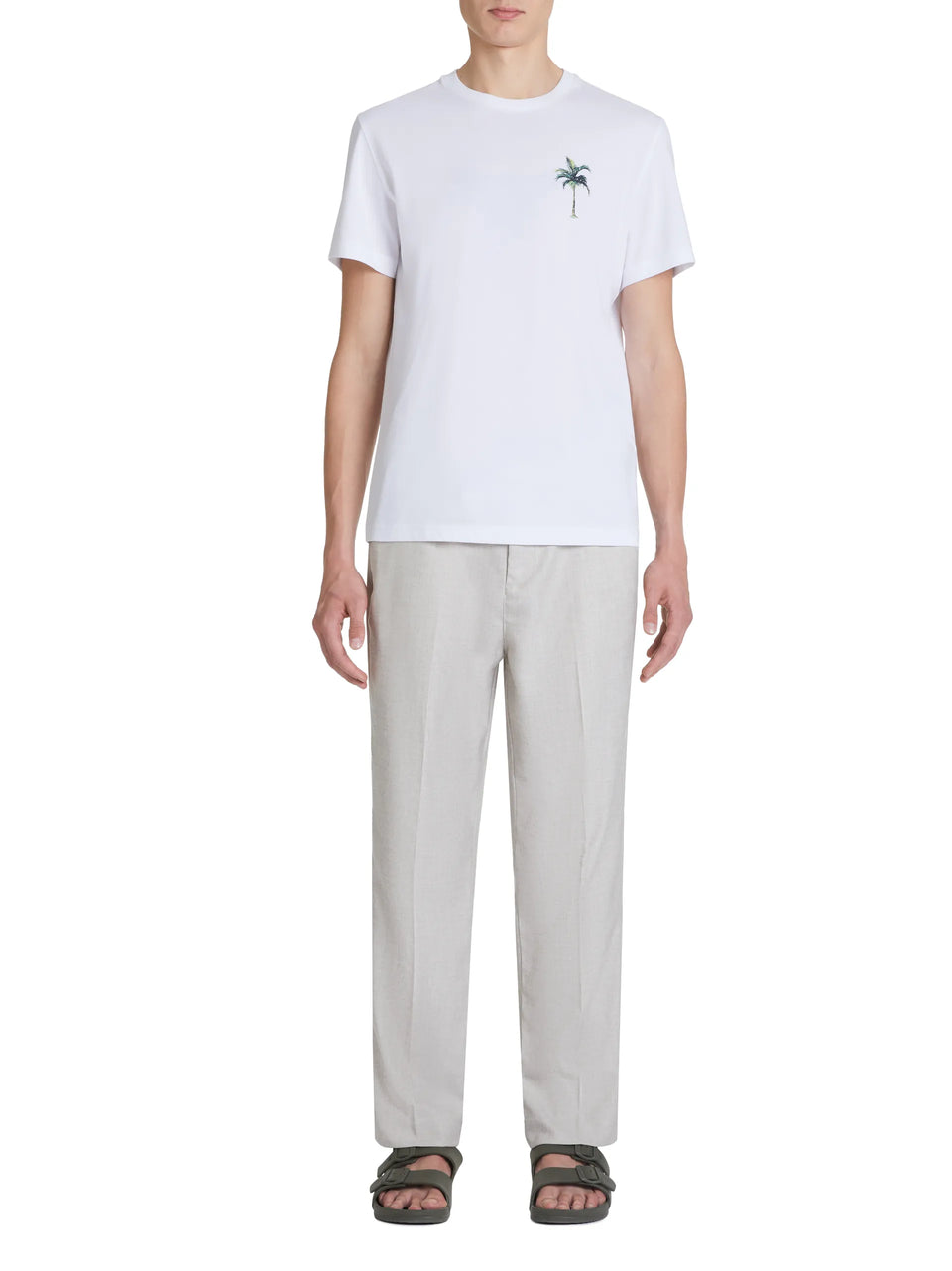 Celio Men's White Jebeach Printed T-Shirt | Celio In Lebanon