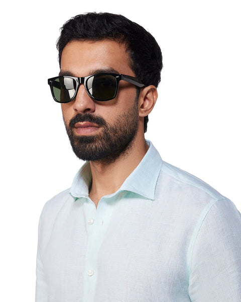 Bloomingdale's Men's Light Blue Linen Woven Shirt | Bloomingdale's In Lebanon