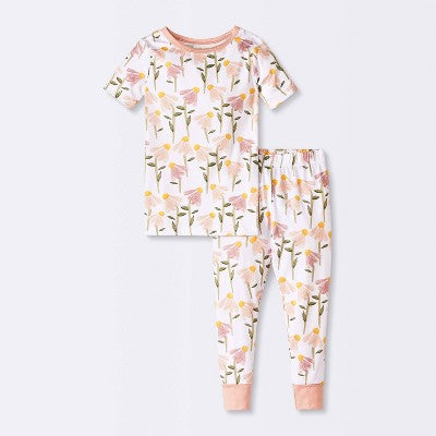 Cloud Island Girl Floral Print Short-Sleeve Pajama Set | Cloud Island in Lebanon