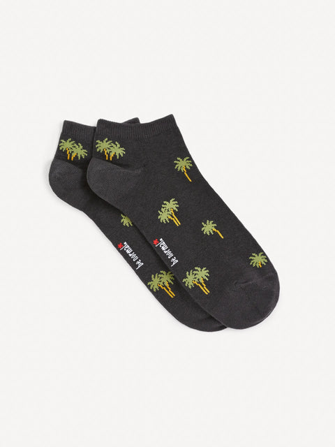 Celio Men's Dark Gray Gisomipalm Patterned Socks|Celio In Lebanon