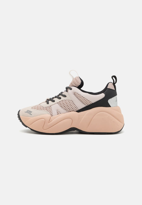 Steve Madden Women's Black & Blush Suede Bounce 1 Sneakers |Steve Madden In Lebanon
