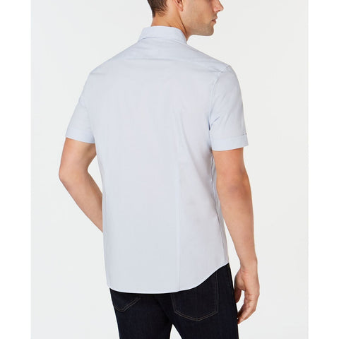 Michael Kors Men's Baby Blue Short-Sleeve Button Down Shirt | Michael Kors In Lebanon