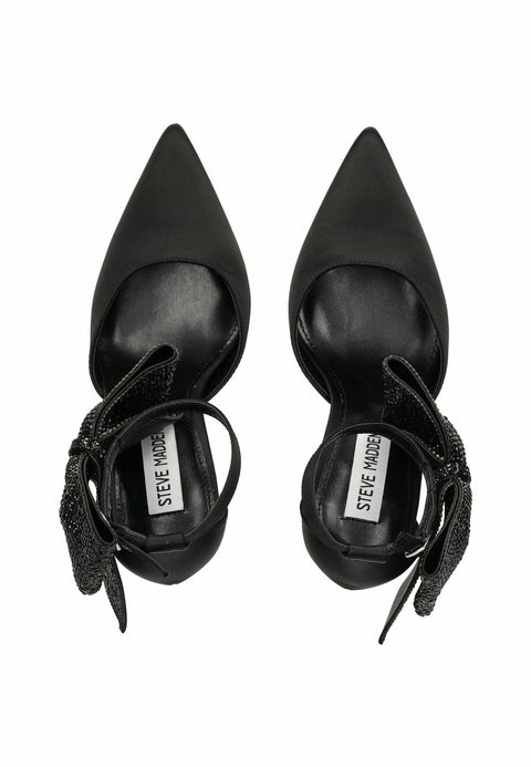 Steve Madden Women's Black Satin High Heels | Steve Madden In Lebanon