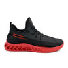 Akademiks Mens Black/ Red Fit 2.0 Knit Jogger Sneakers