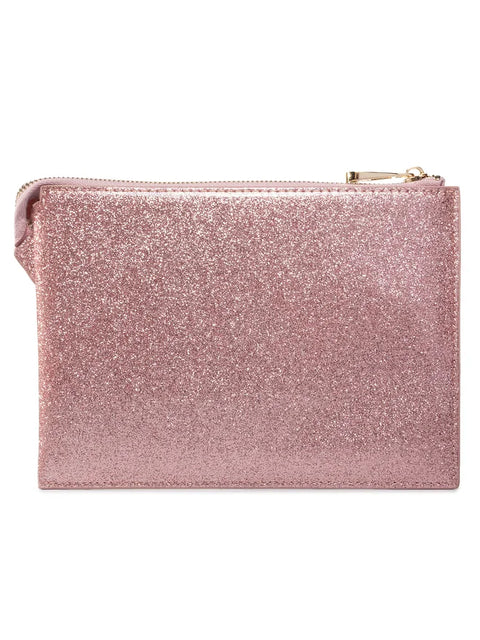 Trussardi Women's Pink Glitter Cloe Pouch Bag |Trussardi In Lebanon