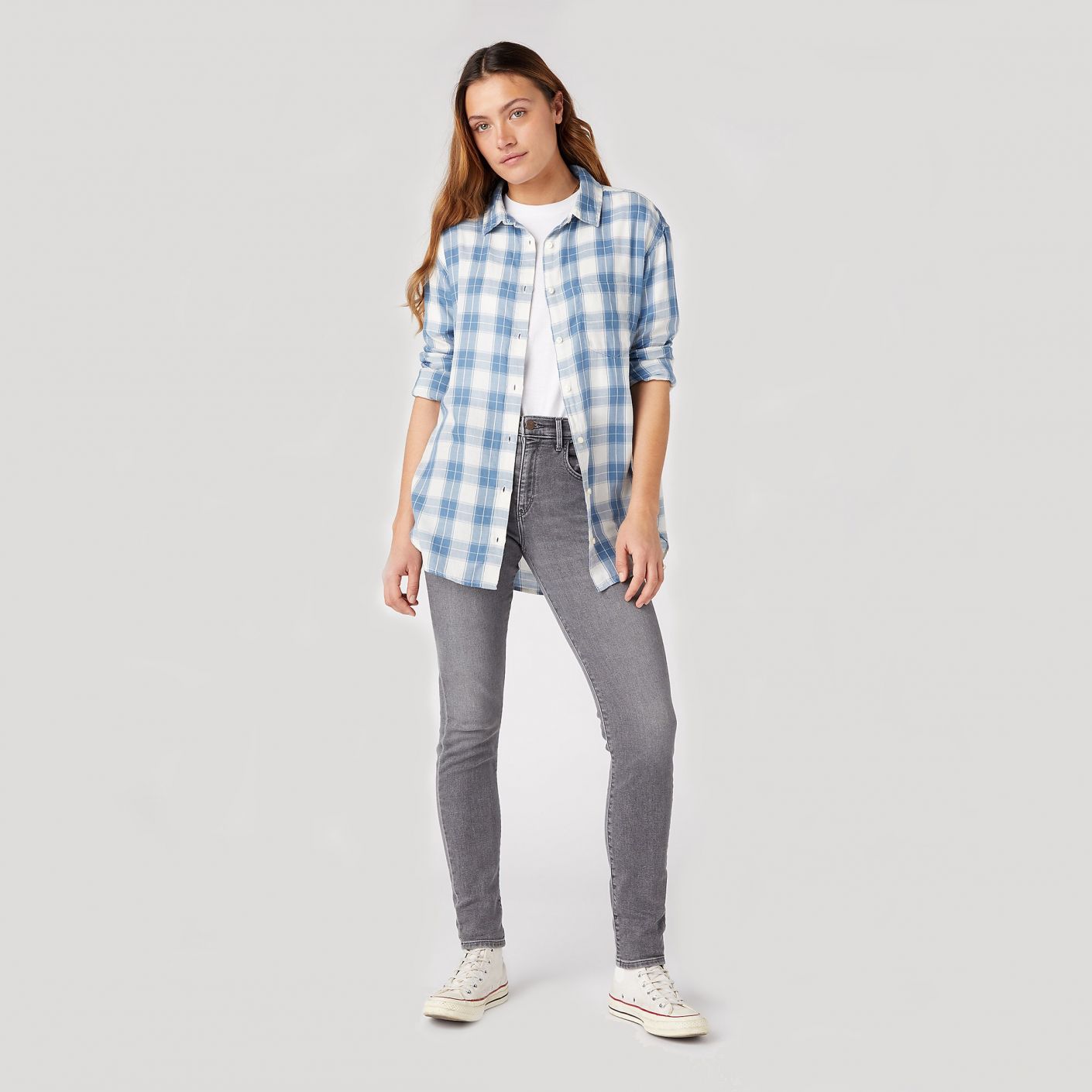 Wrangler Women's Captains Blue 1 Pocket Shirt |Wrangler In Lebanon
