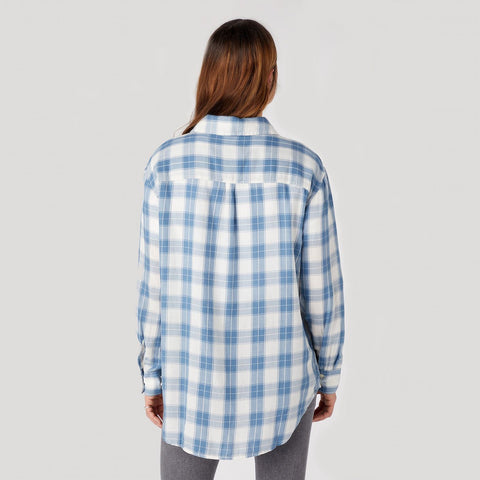 Wrangler Women's Captains Blue 1 Pocket Shirt |Wrangler In Lebanon