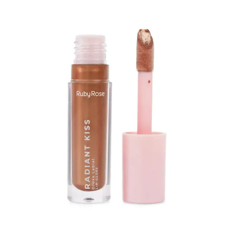 Ruby Rose Radiant Kiss lip gloss with applicator on a white background