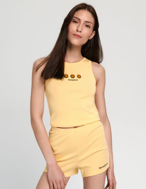 Sinsay Women's Yellow I-Shirt Blouse ANFK439