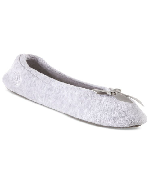 Isotoner Signature Women's Heather Gray Terry Ballerina Slippers | Isotoner Signature in Lebanon