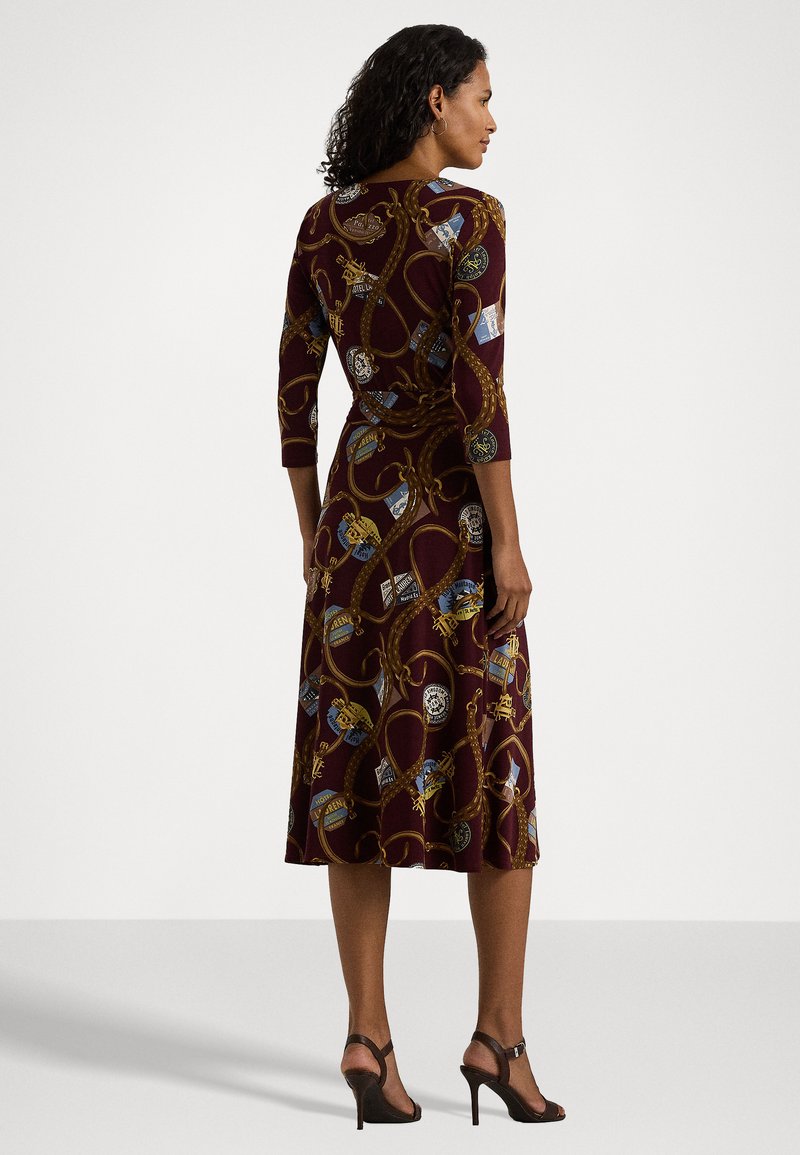 Lauren Ralph Lauren Women's Burgundy Print Jersey  Dress |Lauren Ralph Lauren in Lebanon