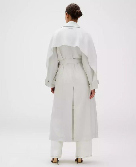 Calvin Klein Women's Off White Relaxed Double-Breasted Trench Coat | Calvin Klein In Lebanon
