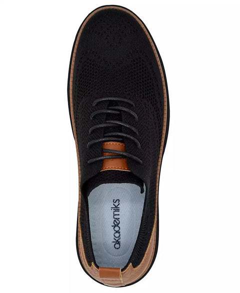 Akademiks Men's Black Olney Wingtip Knit Oxford Sneaker |Akademiks In Lebanon