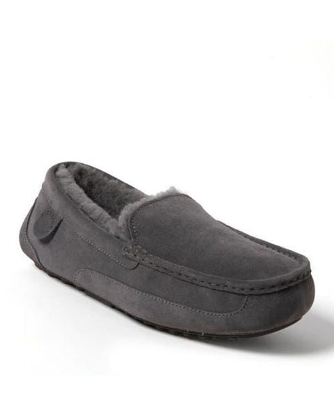 Fireside Men's Dark Grey By Dearfoams Melbourne Moccasin Panduf | Fireside In Lebanon