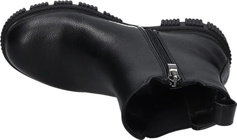 Dockers By Gerli Women's Black Leather Ankled Boots | Dockers By Gerli In Lebanon