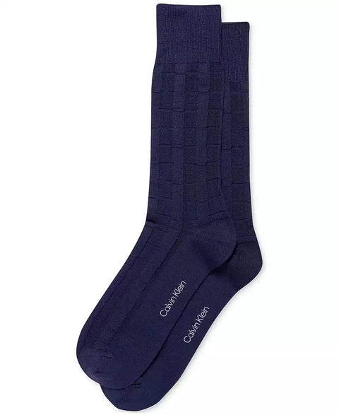 Calvin Klein Men's Navy Textured Dress Crew Socks, 1-pack | Calvin Klein in Lebanon