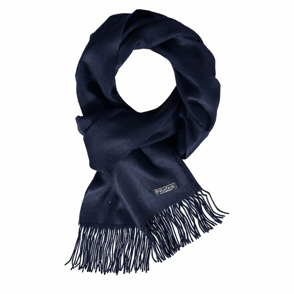 Fraas Unisex Navy Wool Scarf
