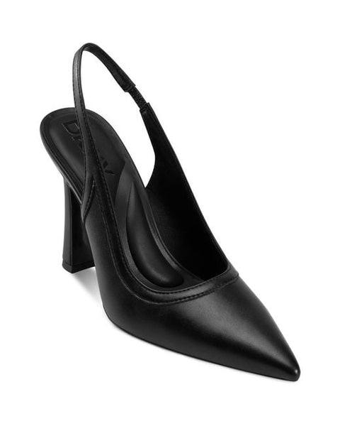 DKNY Women's Black Cinette Slingback Pointed Toe Pump Heels     |  DKNY in Lebanon