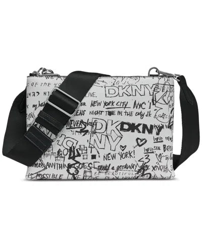 DKNY Women's Black & White Tinsley Small Crossbody | DKNY In Lebanon