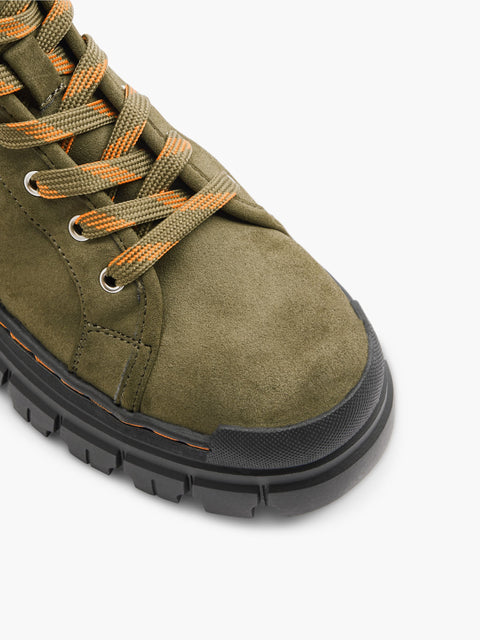 Dockers by Gerli Women's Khaki Lace-Up Ankle Boots | Dockers by Gerli In Lebanon