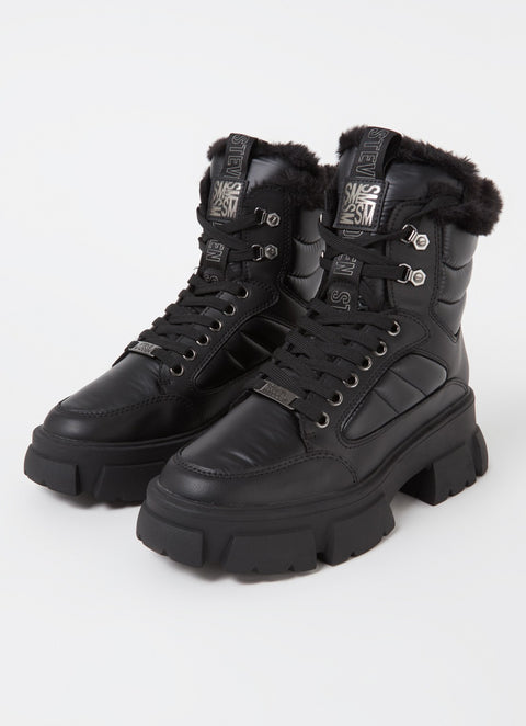 Steve Madden Women's Black Leather Triggers Boots | Steve Madden In Lebanon