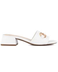 JONES NEW YORK Women's White Uniqua Block Heel Dress Sandals | JONES NEW YORK In Lebanon