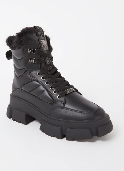 Steve Madden Women's Black Leather Triggers Boots | Steve Madden In Lebanon