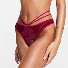 ASOS DESIGN Women's Purple Thong ANF764