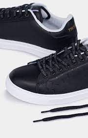 Trussardi Men's Black Danus Over Leather Mix Sneakers | Trussardi in Lebanon