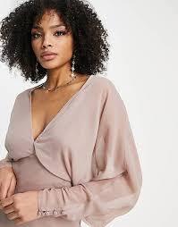 Asos Design Women's Mauve  Dress ANF808