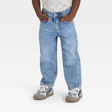 Cat & Jack Boy's Blue Relaxed Fit Snap Denim Pants | Cat & Jack In Lebanon