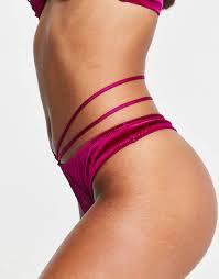 ASOS DESIGN Women's Purple Thong ANF764