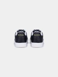 Trussardi Men's Black Danus Over Leather Mix Sneakers | Trussardi in Lebanon