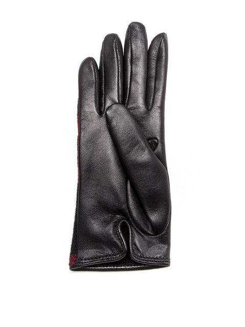 Dsquared2 Women's Red & Black Tartan Wool & Leather Gloves | Dsquared2 In Lebanon