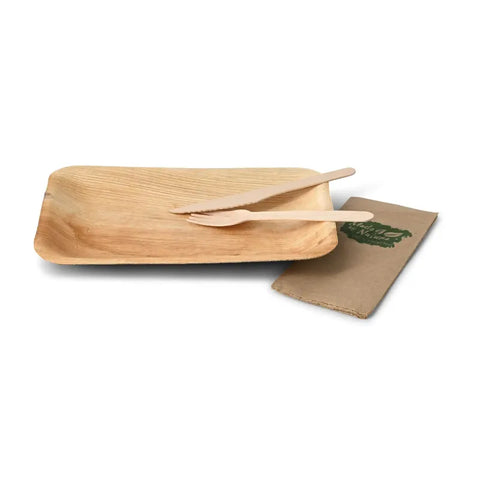 Kauf Dich Grun Palm Leaf Disposable Tableware Plates 25x15cm 6pcs | Kauf Dich Grun In Lebanon